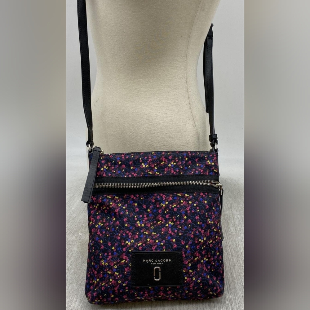 Marc Jacobs Black Floral Crossbody Bag